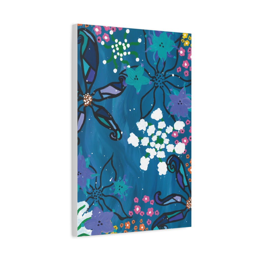 Matte Canvas, Abstract Florals in Water, Stretched, 1.25"