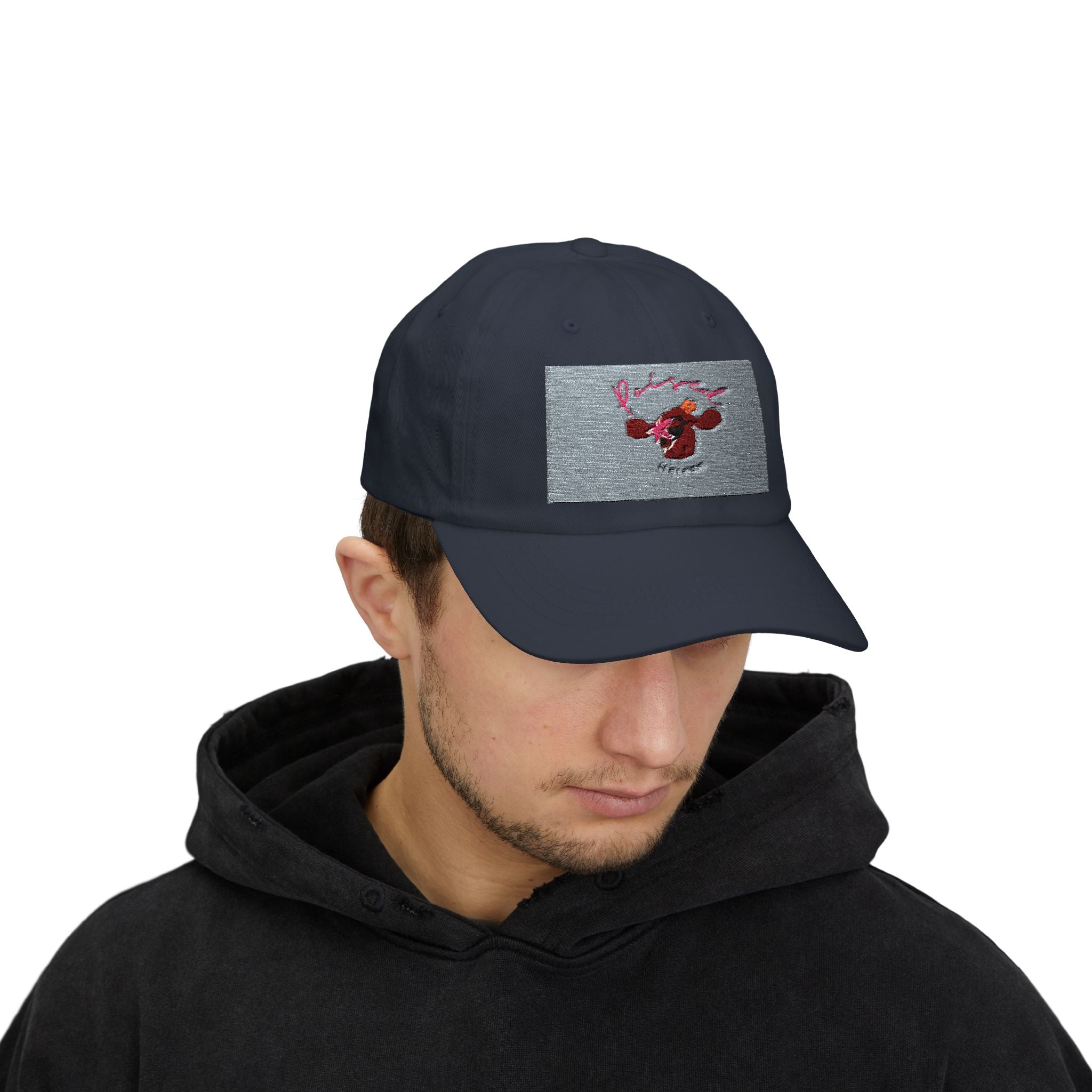 Dad Cap — Retro Cartoon Cow Patch Baseball Hat