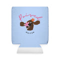 Personalized Light Blue Can Cooler Sleeve — Custom Text or Logo Koozie