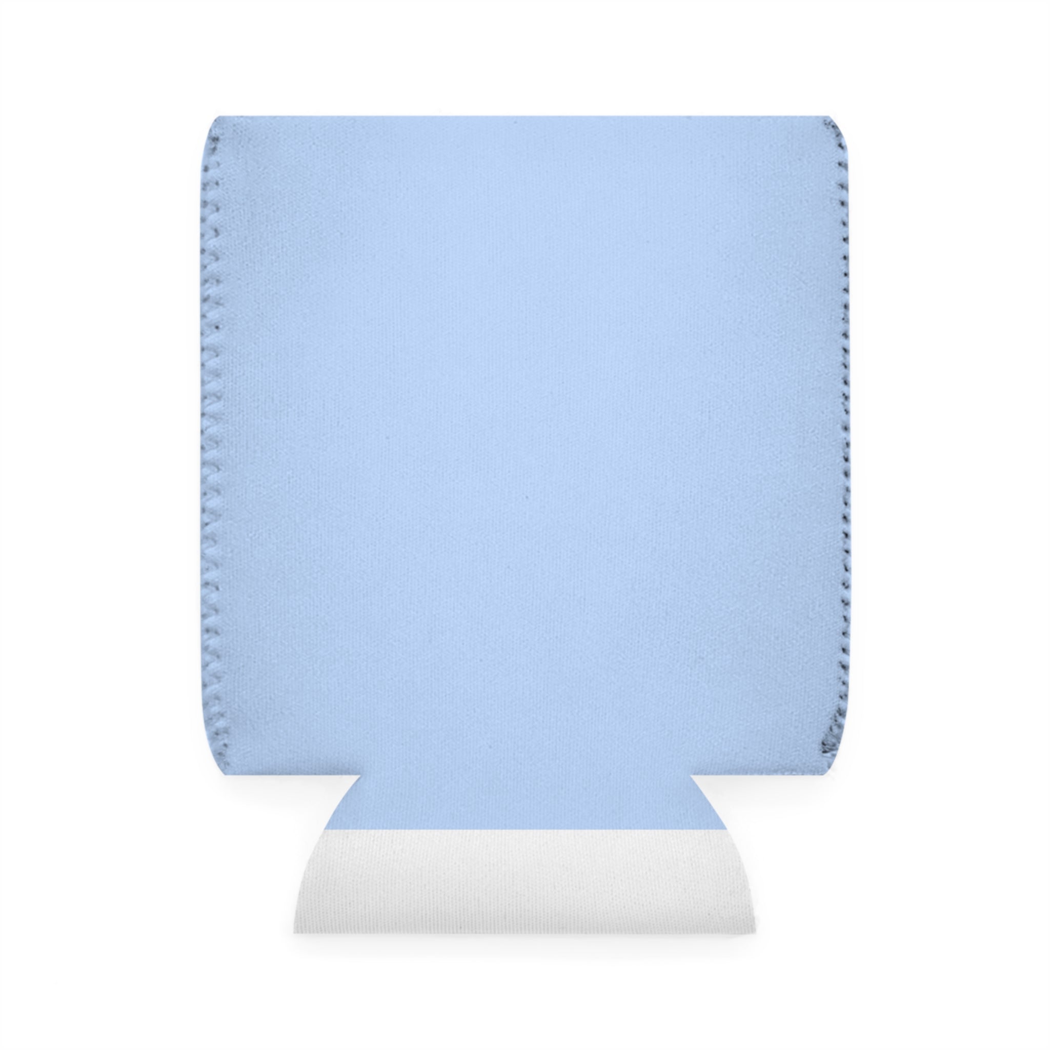 Personalized Light Blue Can Cooler Sleeve — Custom Text or Logo Koozie