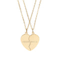 Engraved Break-Apart Heart Necklace Set – Split Best Friends/Partner Pendant
