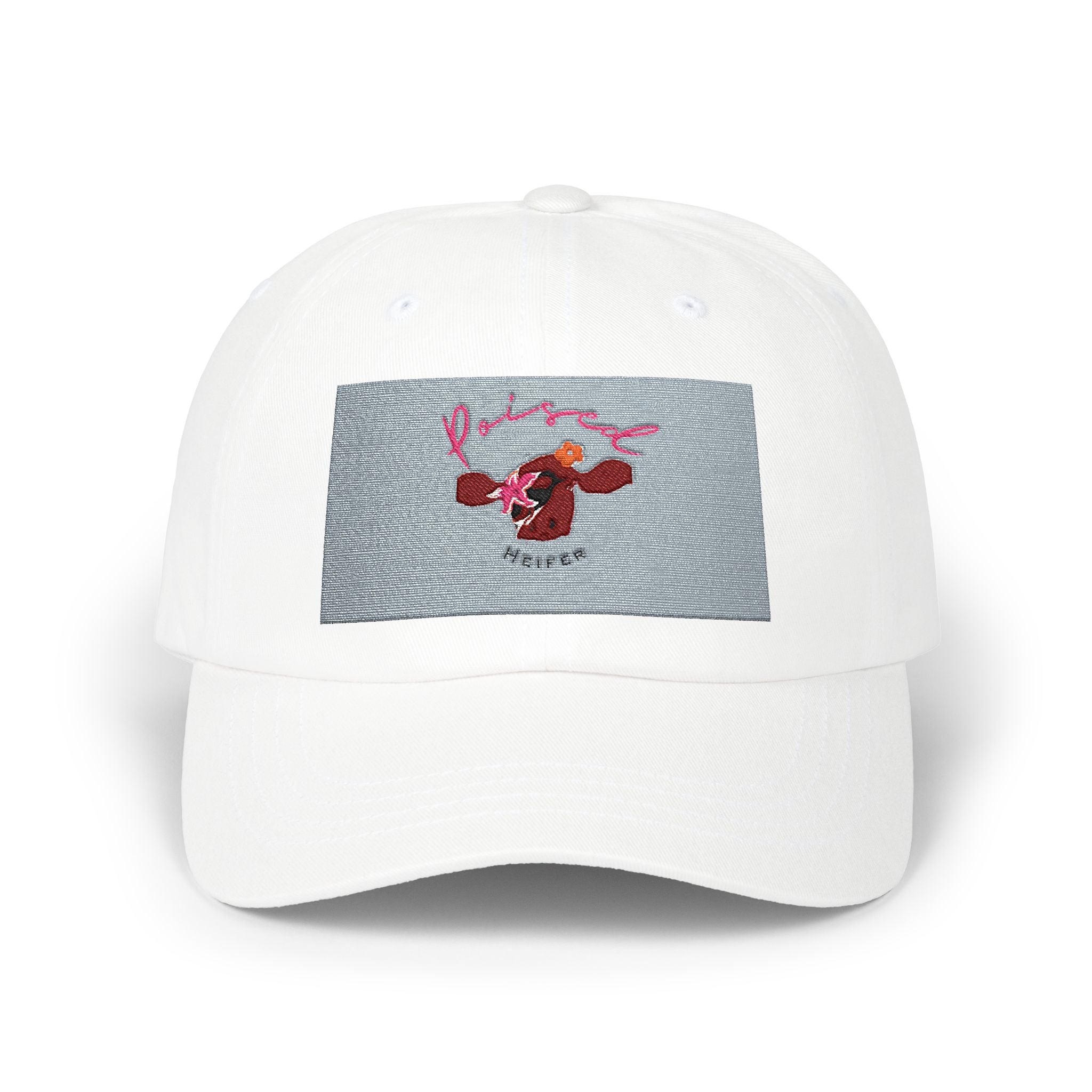 Dad Cap — Retro Cartoon Cow Patch Baseball Hat