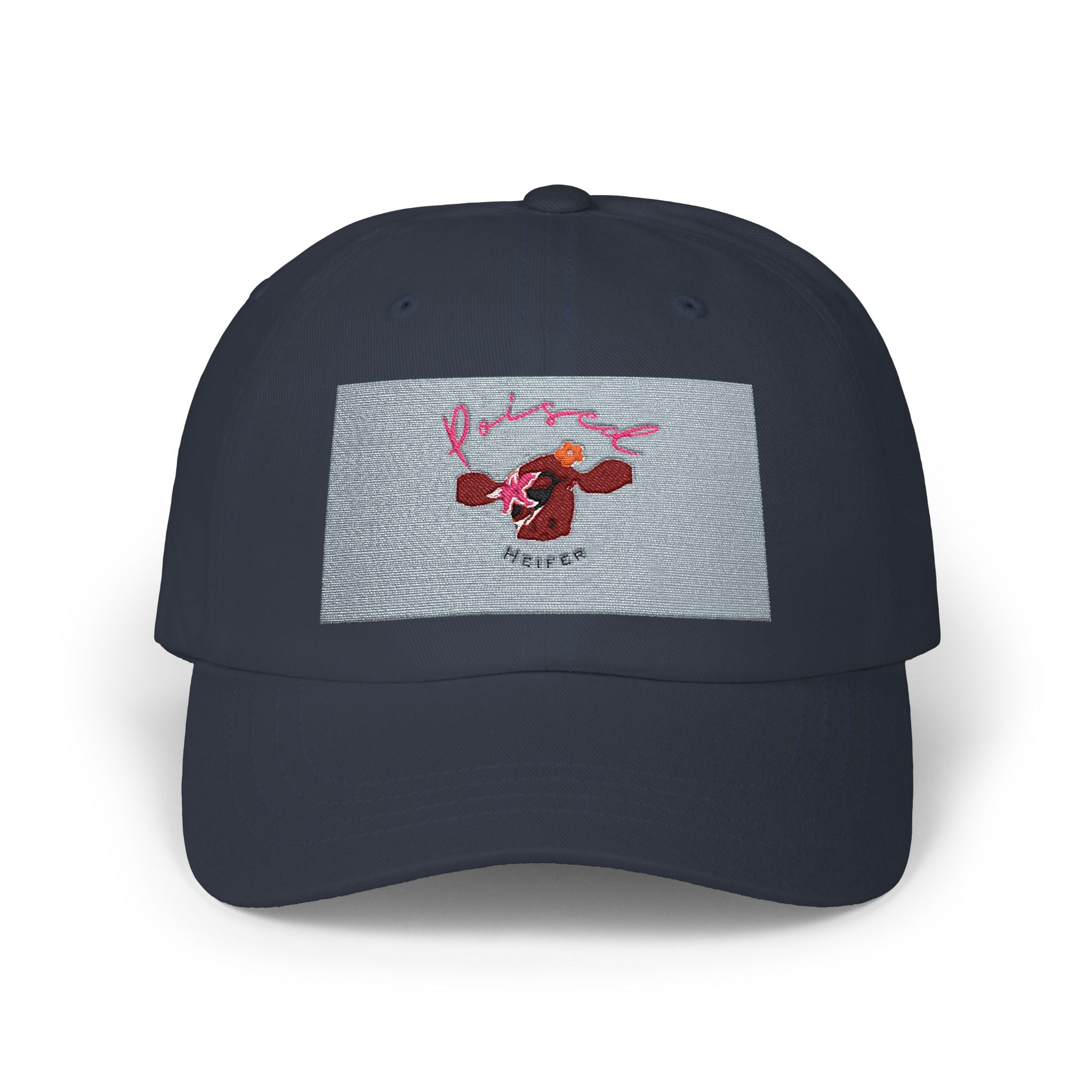 Dad Cap — Retro Cartoon Cow Patch Baseball Hat