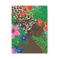 Tropical Cheetah Canvas Wall Art — Floral Jungle Stretched Matte Print