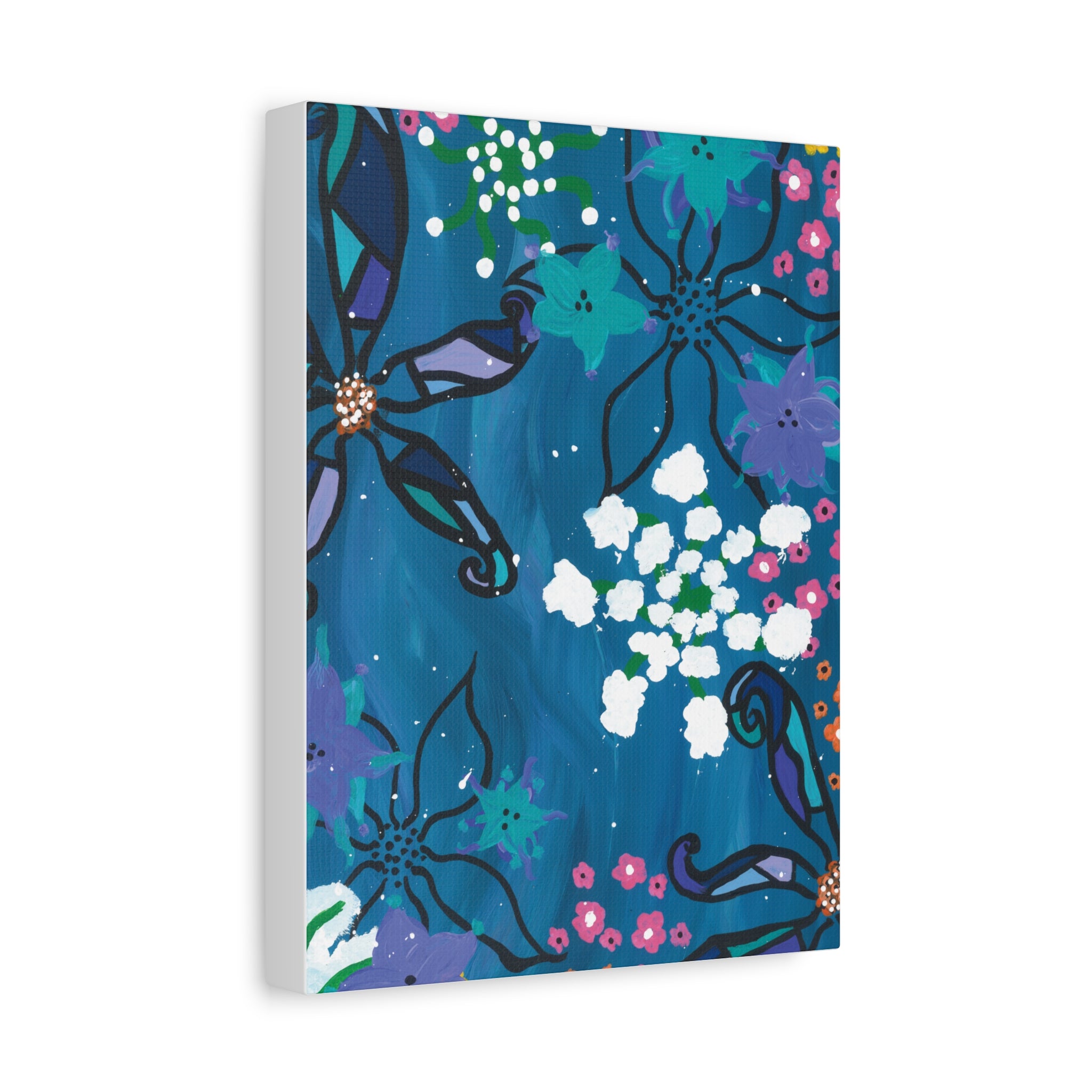 Matte Canvas, Abstract Florals in Water, Stretched, 1.25"