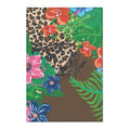 Tropical Cheetah Floral Area Rug — Vibrant Jungle Print Accent Rug