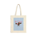 Canvas Tote Bag — Floral Cow Graphic Eco Shopper
