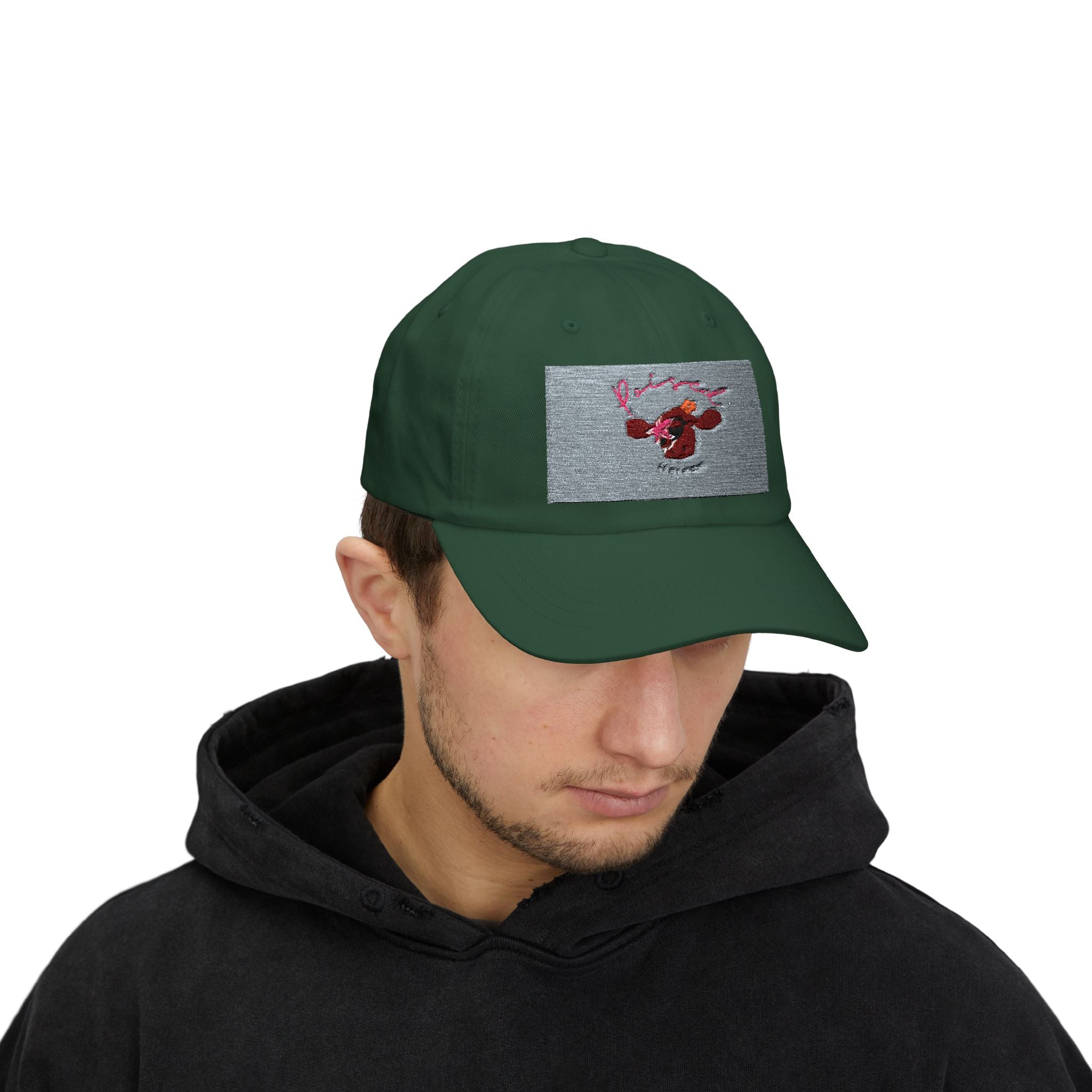 Dad Cap — Retro Cartoon Cow Patch Baseball Hat