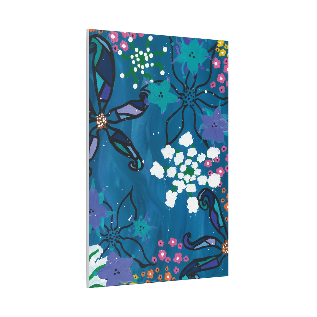 Matte Canvas, Abstract Florals in Water, Stretched, 1.25"