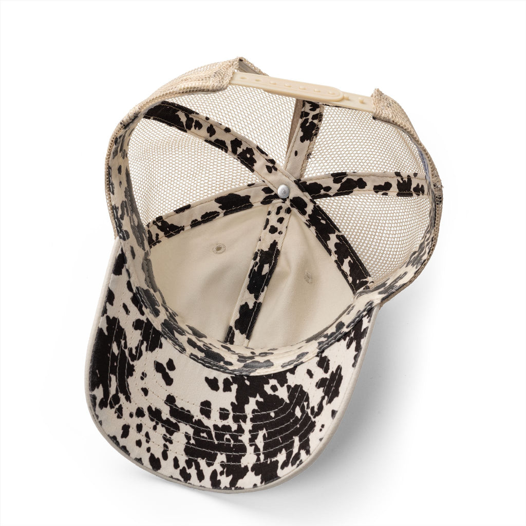 Women's Washed Mesh-Back Cap, Cow Logo, Poised Heifer