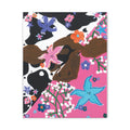 Matte Canvas, Floral Cow, Stretched, 1.25"