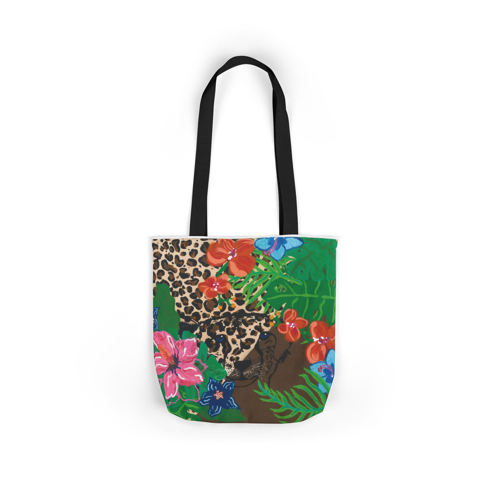 Tote Bag — Tropical Cheetah Floral Canvas Tote