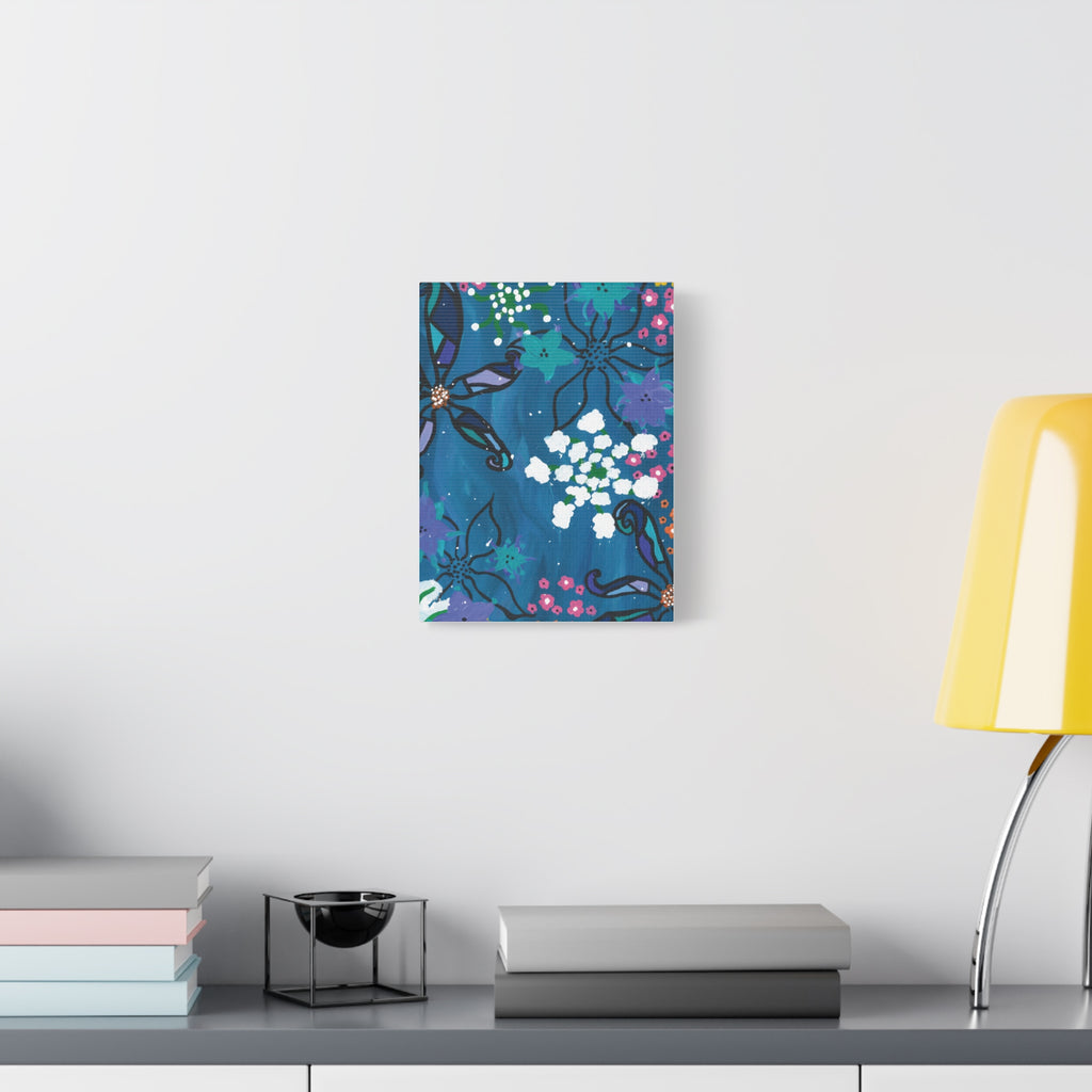 Matte Canvas, Abstract Florals in Water, Stretched, 1.25"