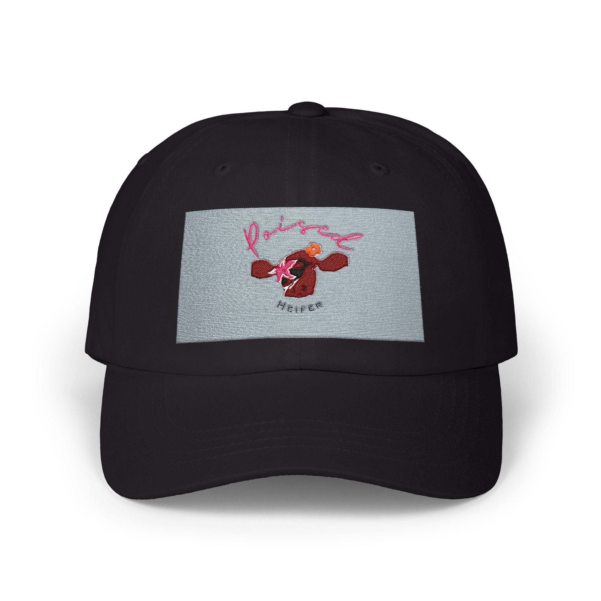 Dad Cap — Retro Cartoon Cow Patch Baseball Hat