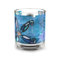 Blue Floral Glass Mug — 10oz Decorative Coffee Cup
