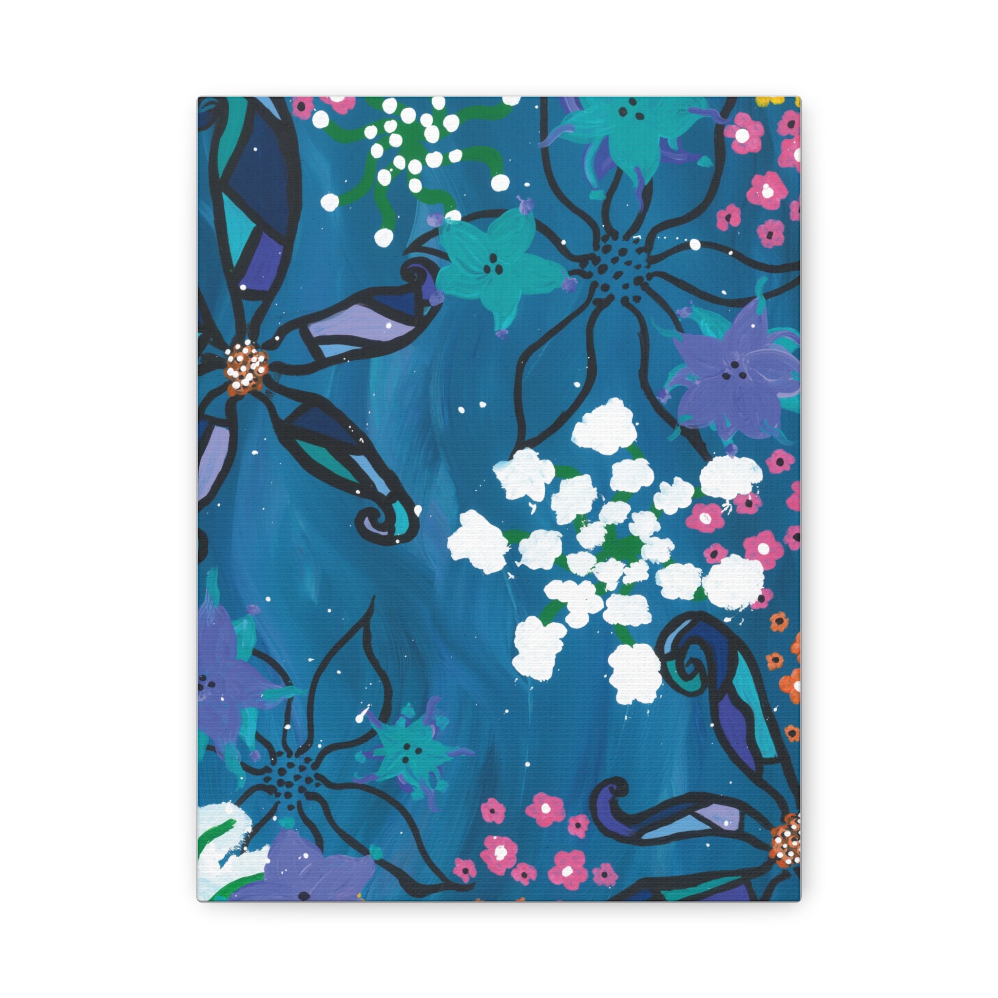 Matte Canvas, Abstract Florals in Water, Stretched, 1.25"